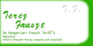 terez fauszt business card